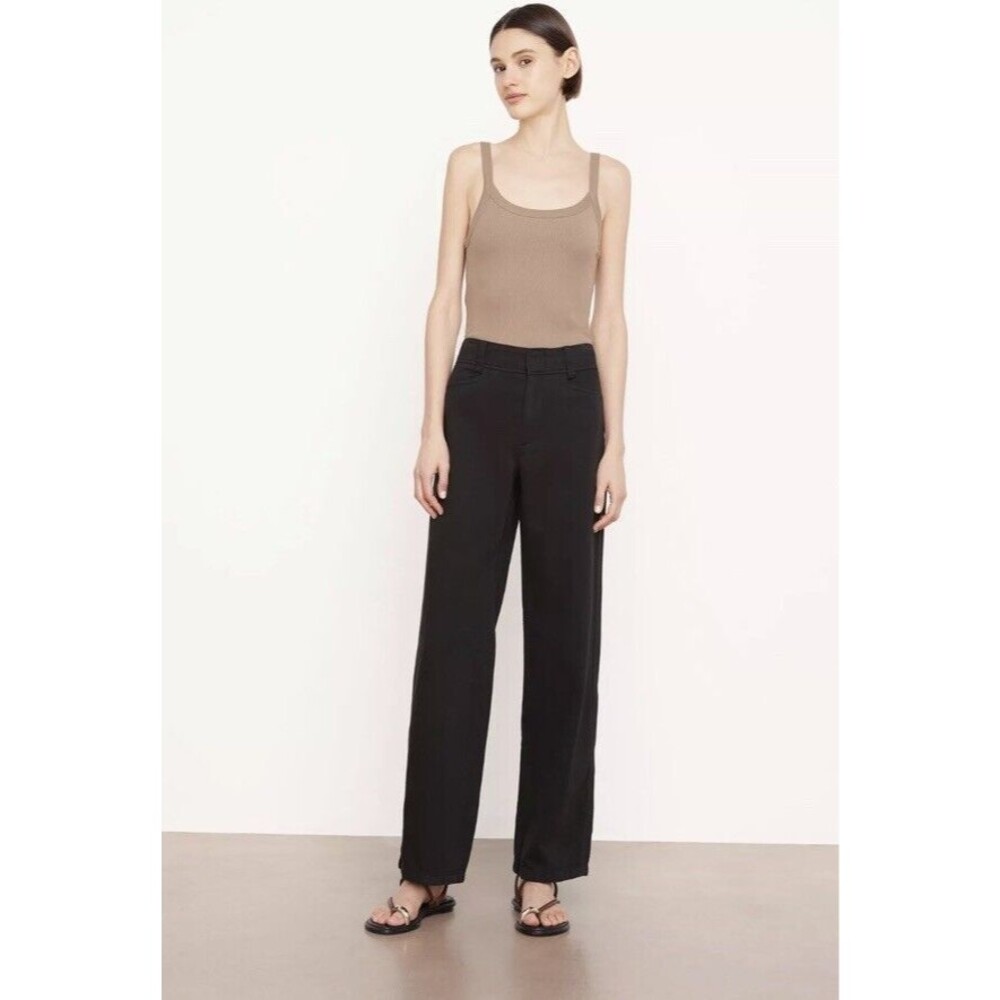 Vince Womens Size 6 High Waist Washed Casual Pant